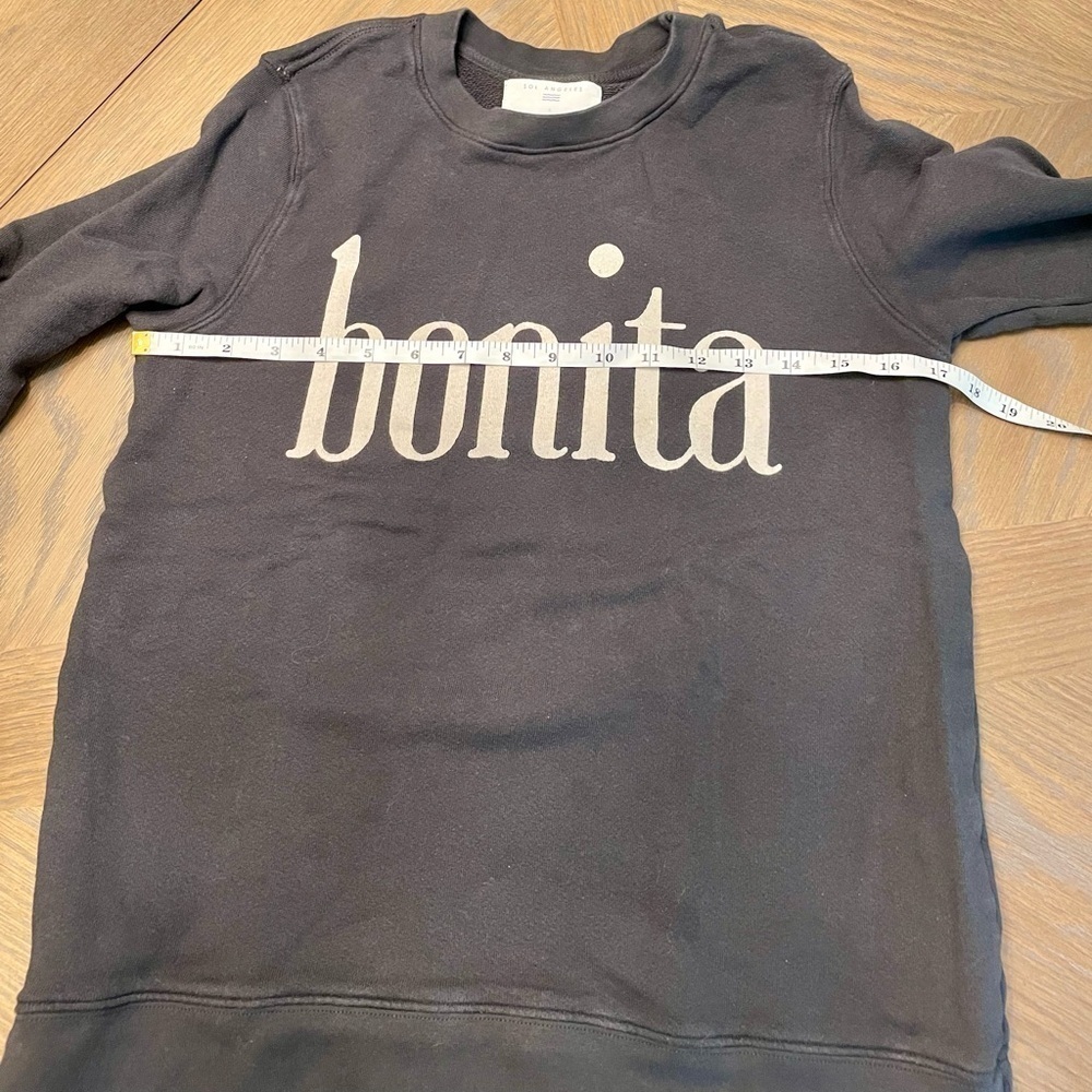 Sol Angeles x Anthropologie Bonita Sweatshirt Vintage Black - Picture 7 of 10